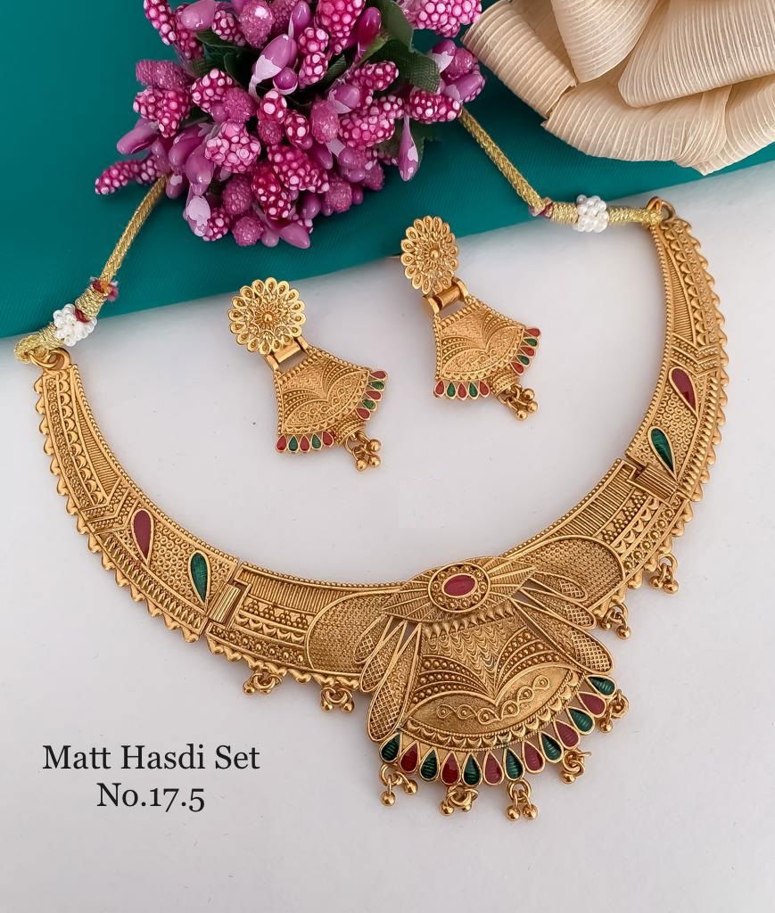 Stylish Jewellery Designer Matte Set Catalog

